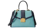 GUCCI Leather Shoulder Bag, Crossbody Bag, Handbag Small Women's Blue