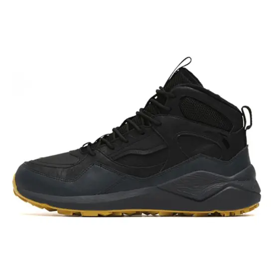 ANTA Life Collection Casual Shoes Men High-Top Black/Koala Gray