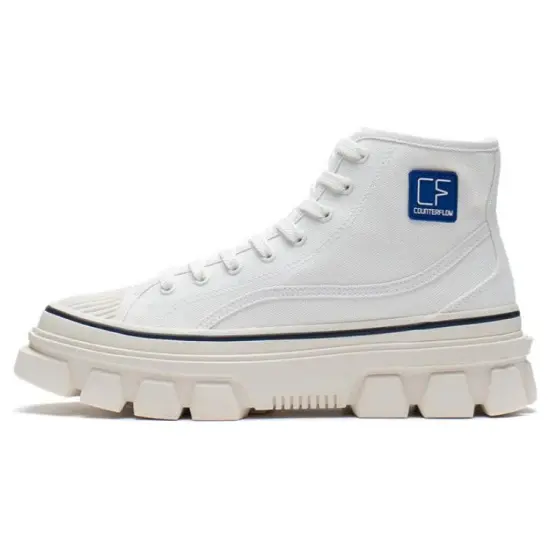 LINING CF Tracing Casual Shoes Unisex High-Top Ecru/Egg Cream Gray