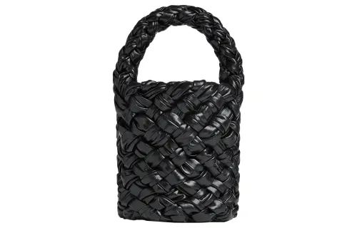 Bottega Veneta Cow Leather Bucket Bag, Shoulder Bag, Crossbody Bag, Handbag Mini Women's Black