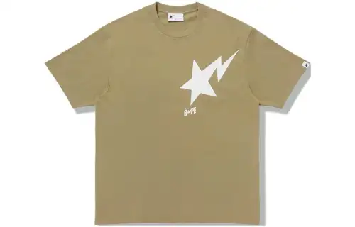 A BATHING APE T Shirts Men's Crew Neck Moderate Straight Fit
