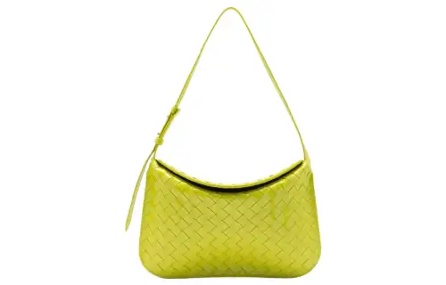 Bottega Veneta Flap Calfskin Crescent Bag Pochette Shoulder Bag, Handbag, Shoulder Bag Women's Grass Green