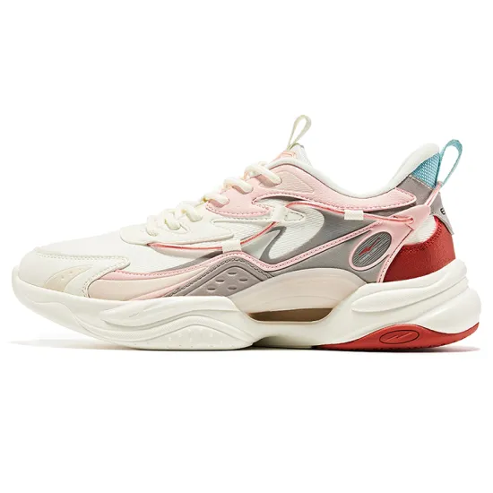 Erke Chandelier Anti-Slip Wear-Resistant Low-Top Sports Casual Shoes Women's Sandalwood Red
