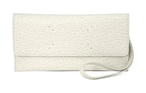 Maison Margiela Grain Cow Leather Long Wallet Men's White
