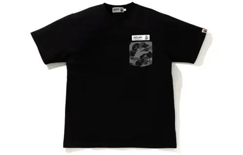 A BATHING APE T Shirts Men's Crew Neck Moderate Straight Fit