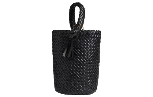 Bottega Veneta Sheepskin Bucket Bag, One Shoulder Handbag Large Men's Black