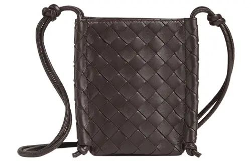 Bottega Veneta Sheepskin Wallet, Handbag, Shoulder Bag, Crossbody Bag Small Women's Brown
