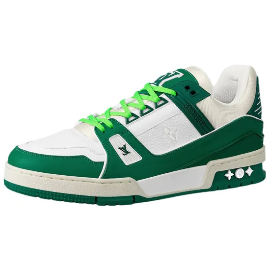 LOUIS VUITTON LV Trainer White Green