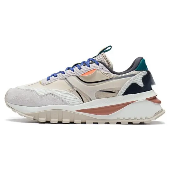 LINING Fangyuan EVO Running Shoes Men Low-Top Light Cream Brown