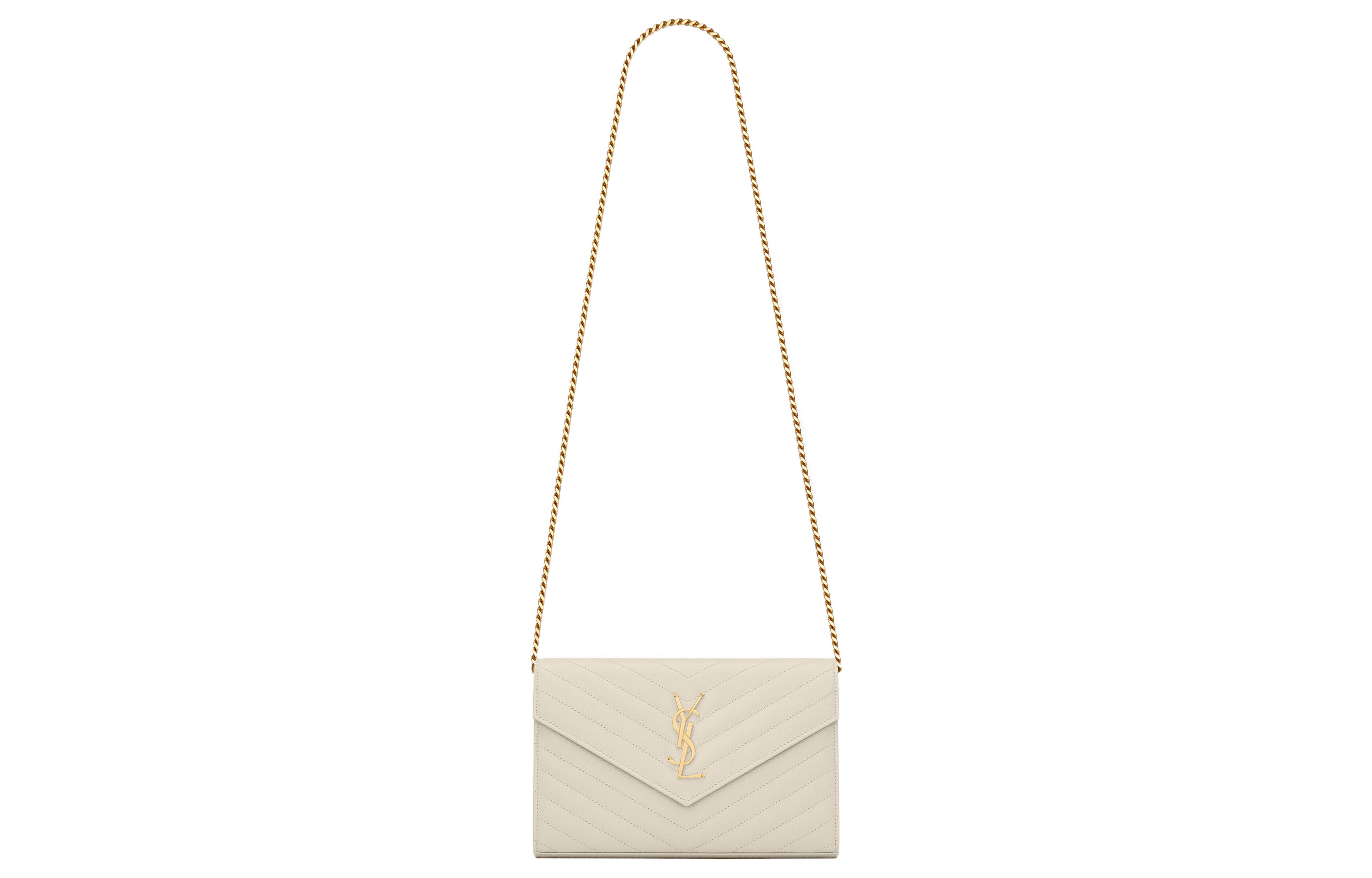 Женская сумка SAINT LAURENT YSL CASSANDRE (белая) — фото 2