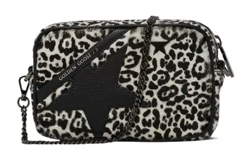 Golden Goose Cow Leather Crossbody Bag, Shoulder Bag Mini Women's Black