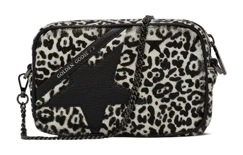 Golden Goose Cow Leather Crossbody Bag, Shoulder Bag Mini Women's Black