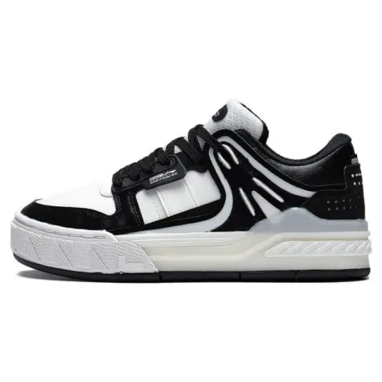 LiNing Dawn Light Morning Glow Height Increasing Low-Top Skateboard Shoes Women's White Black