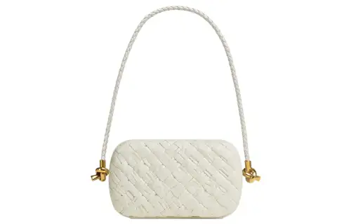 Bottega Veneta Knot Foulard Intrecciato Minaudiere On Strap Bone
