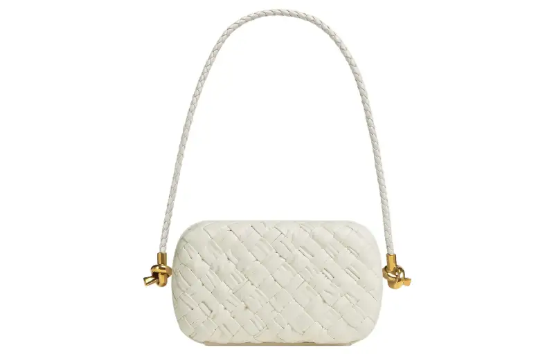 Bottega Veneta Knot Foulard Intrecciato Minaudiere On Strap Bone