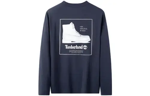 Timberland T Shirts Men's Blue Crew Neck Moderate Straight Fit