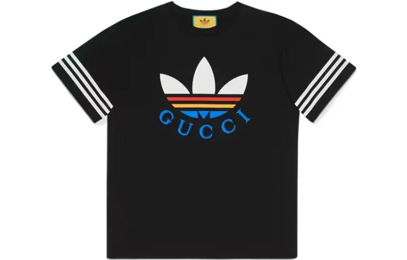 Adidas X GUCCI Men Cotton T-shirt Black