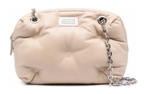 Maison Margiela Calfskin Portable Crossbody Bag, Shoulder Bag Medium Women's Apricot