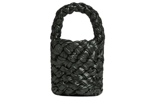 Bottega Veneta Cow Leather Bucket Bag, Shoulder Bag, Crossbody Bag, Handbag Mini Women's Dark Green