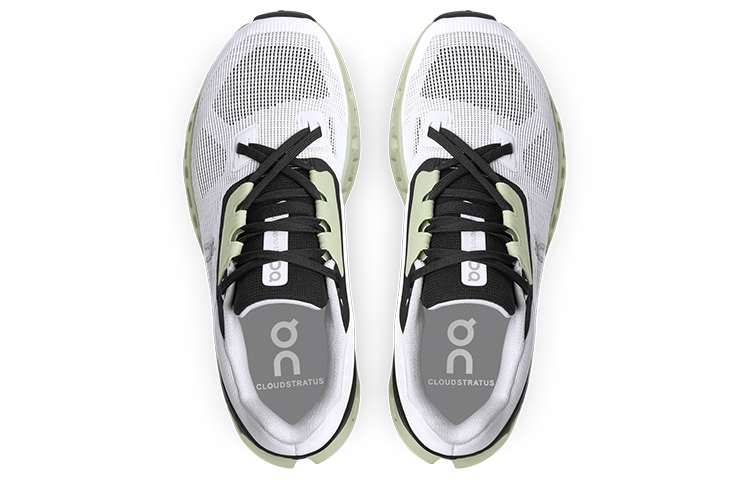 On Running Cloudstratus White Black Sage Women’s