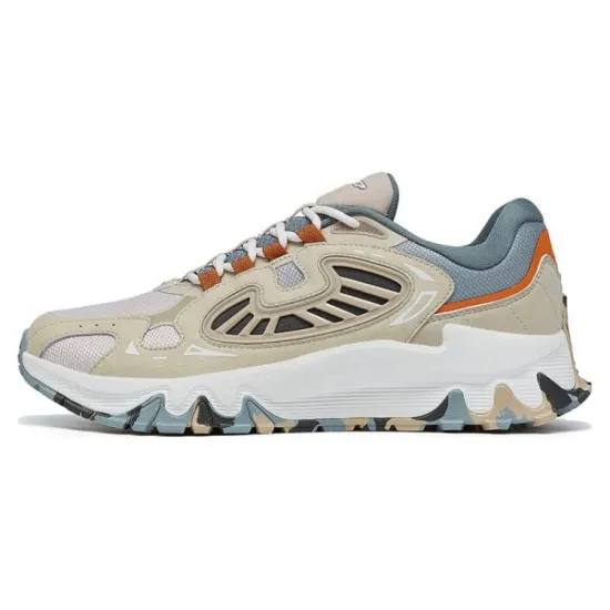 XTEP Cushioned Wear-Resistant Breathable Impact-Resistant Low-Top Running Shoes Men's Clay