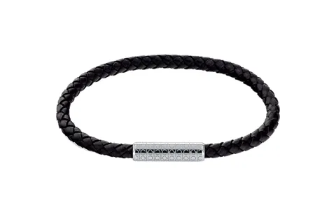 CALVIN KLEIN Titanium Steel Leather Niche, Fashion, Trendy, Commute, Versatile, Wristband Men's