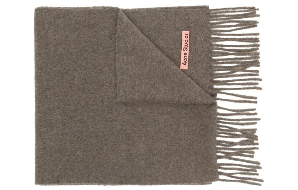 Мужской шарф Acne CA0218CYQ-GREY (оливково-коричневый)