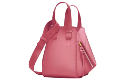 LOEWE Hammock Satin Calfskin Shoulder Bag, Crossbody Bag, Handbag Women's Peach Pink