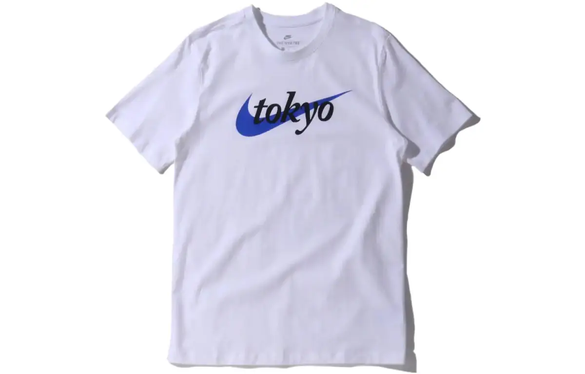 Nike T-Shirts Men's White Crew Neck Moderate Other