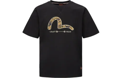 EVISU T Shirts Men's Crew Neck Moderate Straight Fit
