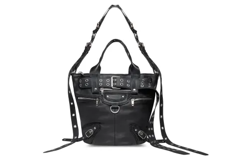 Balenciaga Calfskin Tote Bag, Shopping Bag, Shoulder Bag, Crossbody Bag, Handbag Large Men's Black