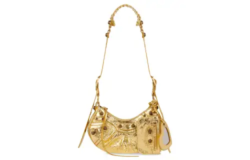 Balenciaga Le Cagole Lambskin Portable One Shoulder Bag Women's Gold