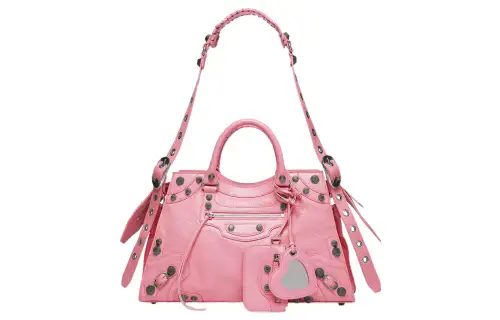 Balenciaga Neo Cagole City Fine Grained Lambskin Shoulder Bag, Crossbody Bag, Handbag Women's Pink