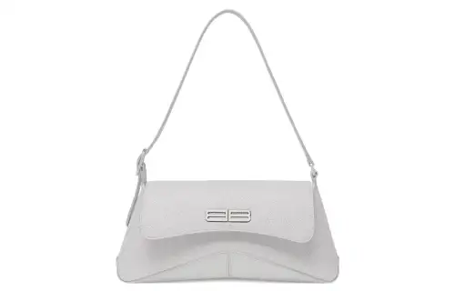 Balenciaga Polyester+Polyurethane Shoulder Bag, Crossbody Bag Small Women's Gray