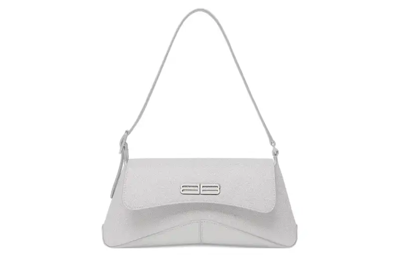 Balenciaga Polyester+Polyurethane Shoulder Bag, Crossbody Bag Small Women's Gray
