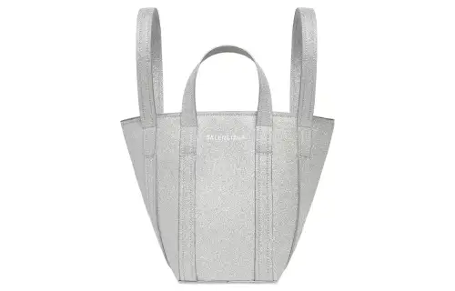 Balenciaga Polyurethane Bonded To Polyester Crossbody One Shoulder Handbag Mini Women's Silver