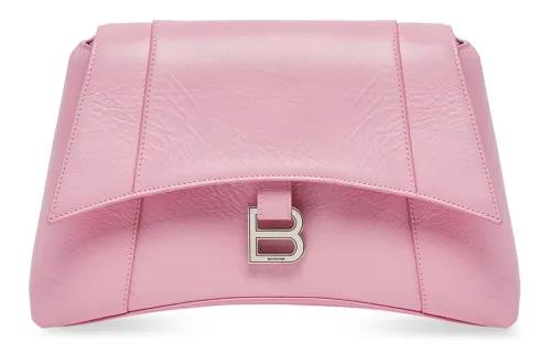 Balenciaga Downtown Cow Leather With Leather Handheld Crossbody Bag, Shoulder Bag Women's Pink