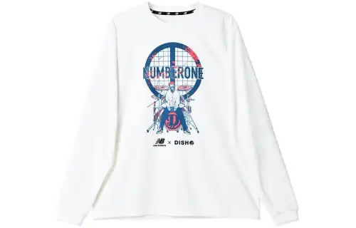 New Balance T Shirts Men's White Crew Neck Moderate Other