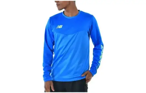 New Balance Black Out Collection T Shirts Men's Blue Crew Neck Moderate Straight Fit