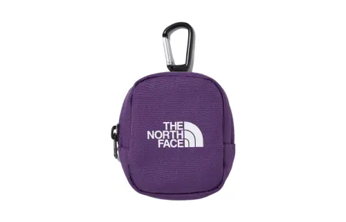 THE NORTH FACE Recycled Polyester Charm Bag Coin Purse Earphone Case Mini Unisex Dark Purple