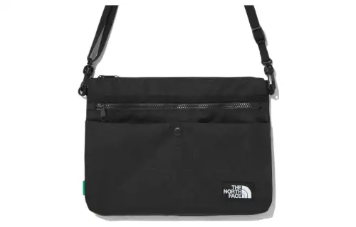 The north face, sports foldable shoulder bag for leisure with zipper, black one-shoulder bag for men and women, with your logo imprint, polyester, for beloved