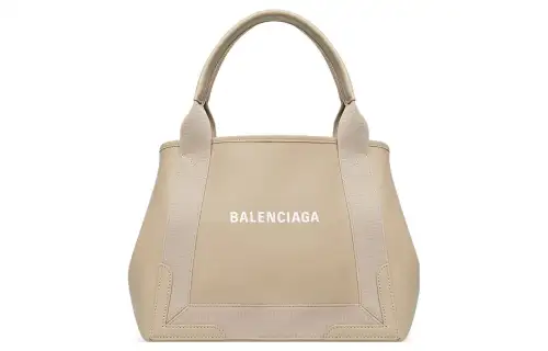 Balenciaga Smooth Calfskin Tote Bag, Shopping Bag, Handbag Small Women's Brown