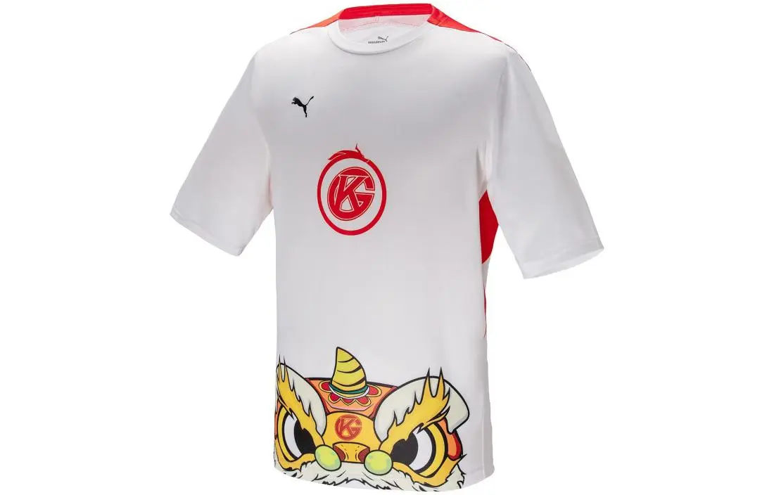 PUMA Natus Vincere T-Shirts Unisex White Crew Neck Moderate Straight Fit