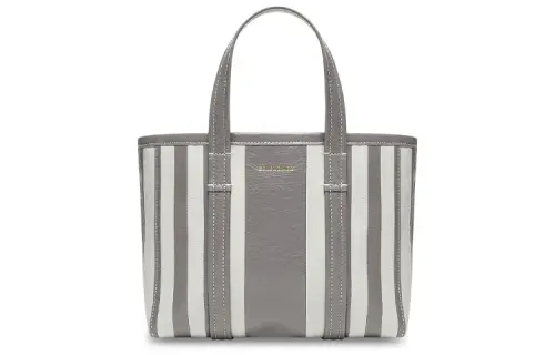 Balenciaga Barbes Lambskin Tote Bag, Shopping Bag, Handbag Small Women's Light Gray