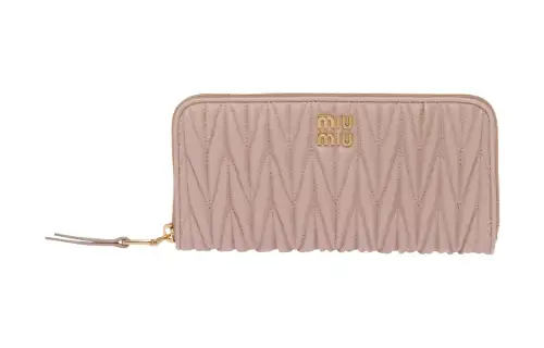 MIU MIU Nappa Leather Wallet Large Women's Dusty Pink