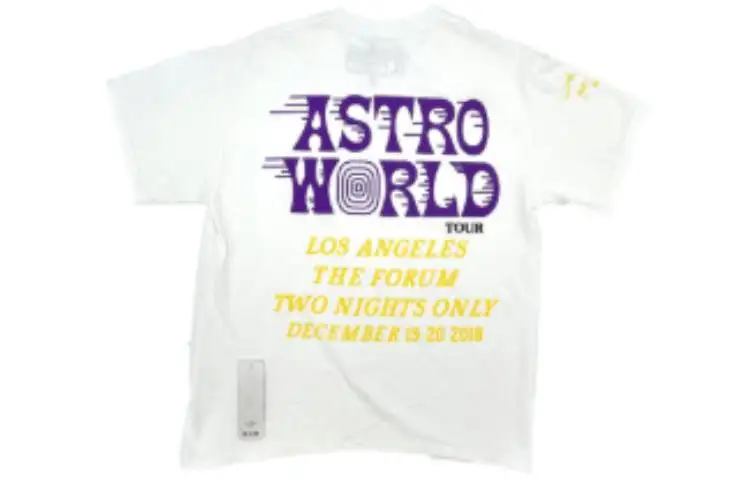 Travis Scott T Shirts Unisex White Crew Neck Moderate Straight Fit