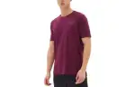 New Balance Q Speed T Shirts Men's Purple Crew Neck Moderate Straight Fit