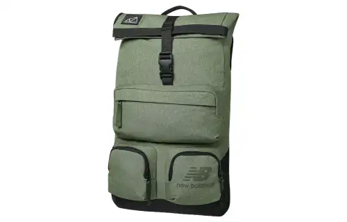 New Balance Polyester Backpack Unisex Gray Green