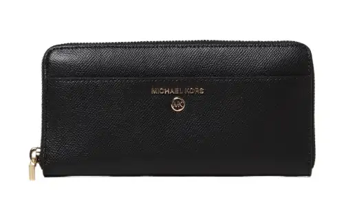 MICHAEL KORS Jet Set Charm Cow Leather Wallet Women's Black
