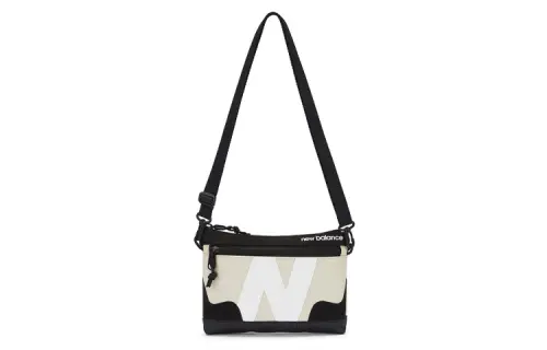 New Balance Synthetic Leather Sports Bag, Shoulder Bag, Crossbody Bag Regular Unisex Beige Yellow